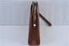 Authentic Burberrys Vintage Check Canvas Clutch Hand Bag Purse Brown G9243