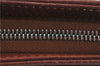 Authentic Burberrys Vintage Check Canvas Clutch Hand Bag Purse Brown G9243