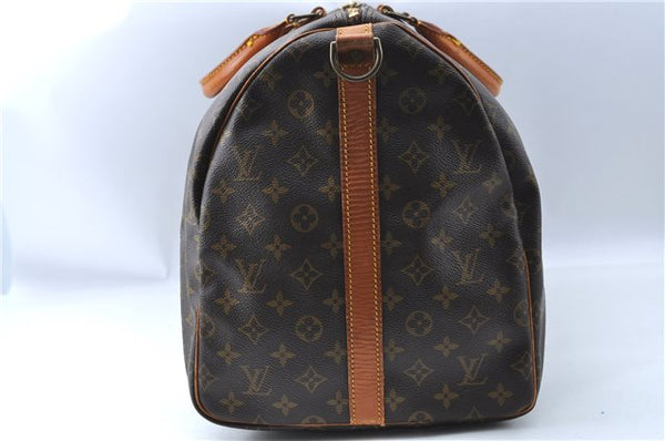 Auth Louis Vuitton Monogram Keepall Bandouliere 55 Boston Bag M41414 LV G9268