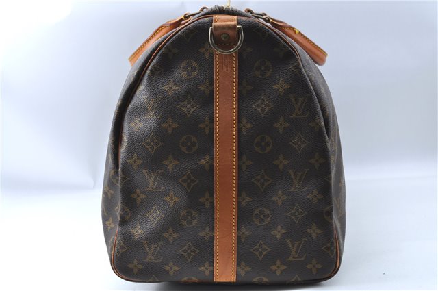 Auth Louis Vuitton Monogram Keepall Bandouliere 55 Boston Bag M41414 LV G9268