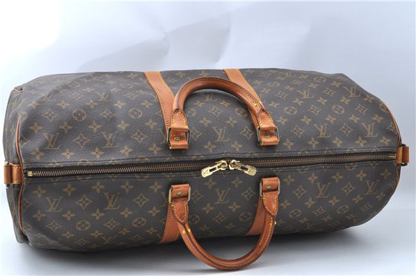 Auth Louis Vuitton Monogram Keepall Bandouliere 55 Boston Bag M41414 LV G9268