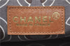 Authentic CHANEL Lamb Skin Hand Bag Purse Brown CC G9269