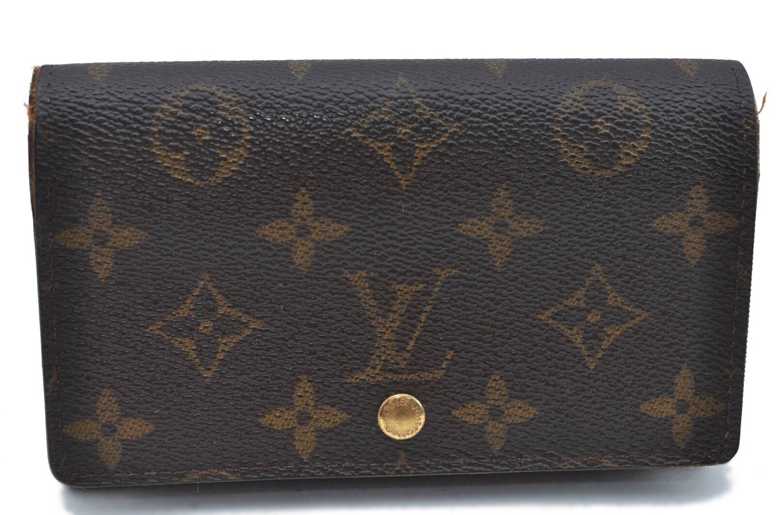 Auth LOUIS VUITTON Monogram Porte Monnaie Billets Tresor Wallet M61730 LV G9271