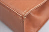 Authentic YVES SAINT LAURENT Hand Bag Purse Leather Brown G9573