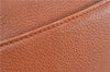 Authentic YVES SAINT LAURENT Hand Bag Purse Leather Brown G9573