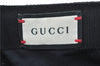 Authentic GUCCI Web Sherry Line Cap GG Canvas Leather Size M 200035 Black G9649