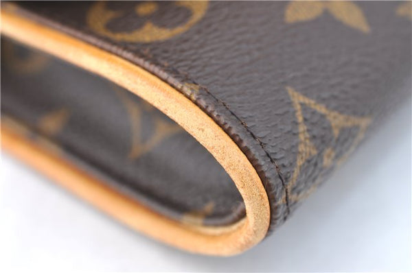 Authentic Louis Vuitton Monogram Pochette Twin PM Shoulder Bag M51854 LV G9741