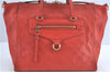 Auth Louis Vuitton Monogram Empreinte Lumineuse PM Tote Bag Red M40552 LV G9888