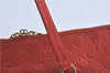 Auth Louis Vuitton Monogram Empreinte Lumineuse PM Tote Bag Red M40552 LV G9888