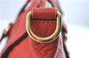 Auth Louis Vuitton Monogram Empreinte Lumineuse PM Tote Bag Red M40552 LV G9888