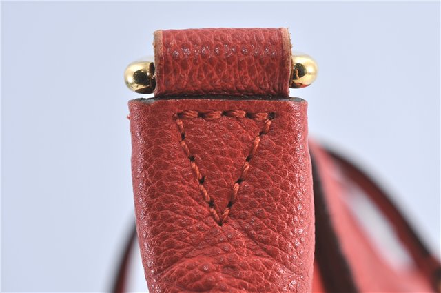 Auth Louis Vuitton Monogram Empreinte Lumineuse PM Tote Bag Red M40552 LV G9888