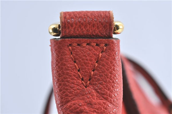 Auth Louis Vuitton Monogram Empreinte Lumineuse PM Tote Bag Red M40552 LV G9888