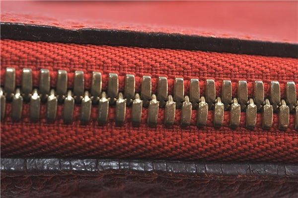 Auth Louis Vuitton Monogram Empreinte Lumineuse PM Tote Bag Red M40552 LV G9888