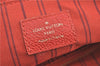 Auth Louis Vuitton Monogram Empreinte Lumineuse PM Tote Bag Red M40552 LV G9888