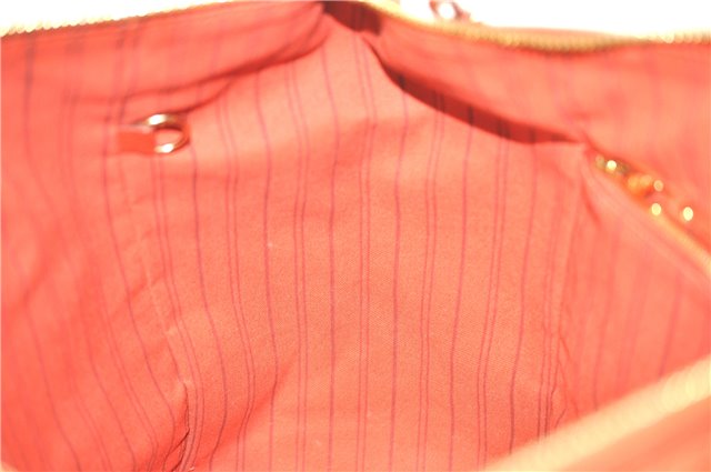 Auth Louis Vuitton Monogram Empreinte Lumineuse PM Tote Bag Red M40552 LV G9888