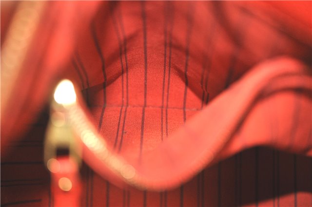 Auth Louis Vuitton Monogram Empreinte Lumineuse PM Tote Bag Red M40552 LV G9888