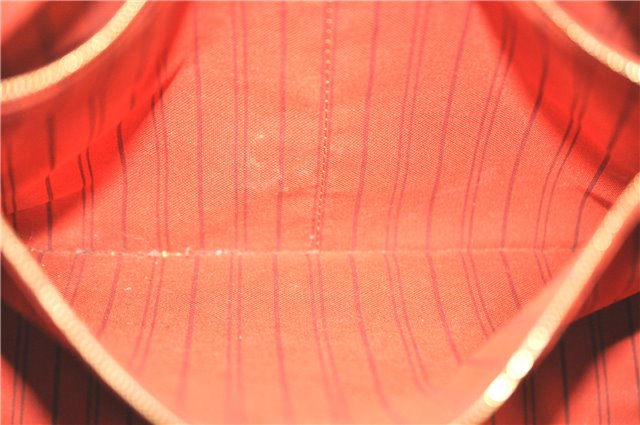 Auth Louis Vuitton Monogram Empreinte Lumineuse PM Tote Bag Red M40552 LV G9888