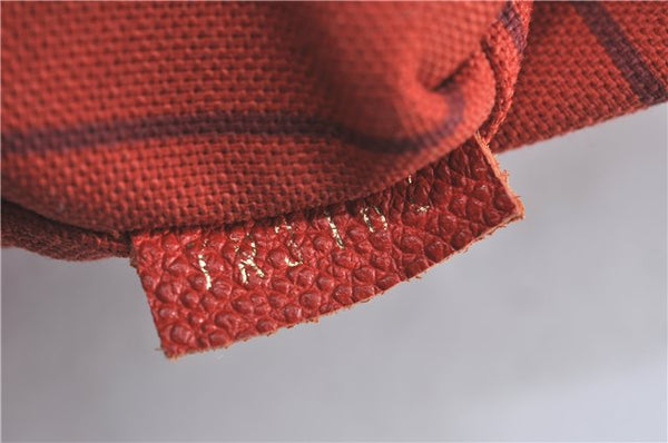 Auth Louis Vuitton Monogram Empreinte Lumineuse PM Tote Bag Red M40552 LV G9888