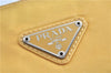 Authentic PRADA Nylon Shoulder Tote Bag Yellow G9942