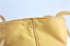 Authentic PRADA Nylon Shoulder Tote Bag Yellow G9942