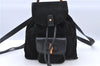 Authentic GUCCI Bamboo Backpack Suede Leather Black G9985