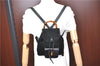 Authentic GUCCI Bamboo Backpack Suede Leather Black G9985