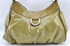 Authentic GUCCI Abbey Shoulder Hand Bag Purse Enamel 189833 Green H0034