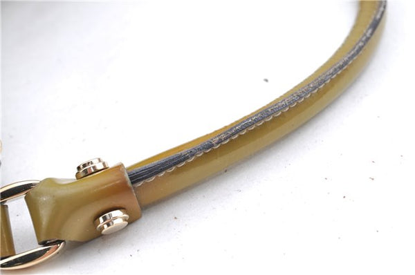 Authentic GUCCI Abbey Shoulder Hand Bag Purse Enamel 189833 Green H0034