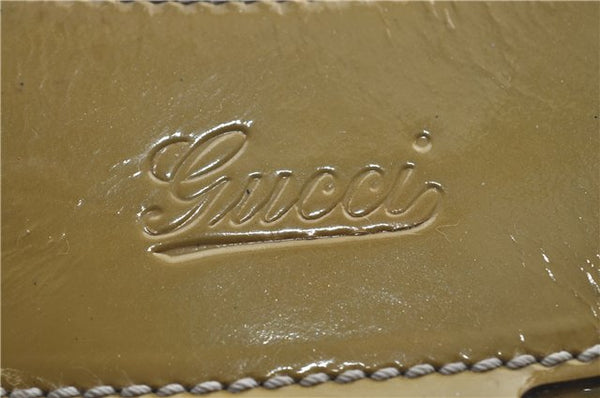 Authentic GUCCI Abbey Shoulder Hand Bag Purse Enamel 189833 Green H0034