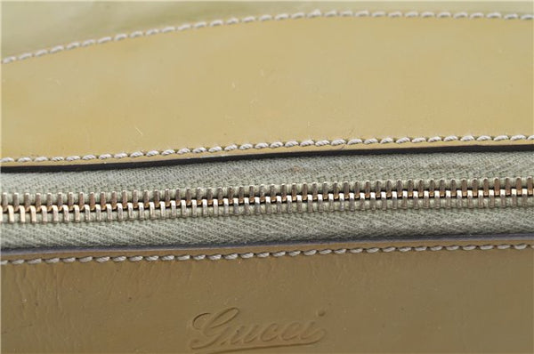 Authentic GUCCI Abbey Shoulder Hand Bag Purse Enamel 189833 Green H0034