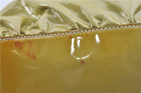 Authentic GUCCI Abbey Shoulder Hand Bag Purse Enamel 189833 Green H0034