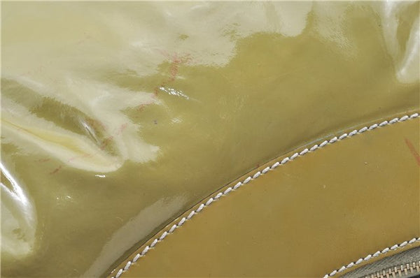 Authentic GUCCI Abbey Shoulder Hand Bag Purse Enamel 189833 Green H0034