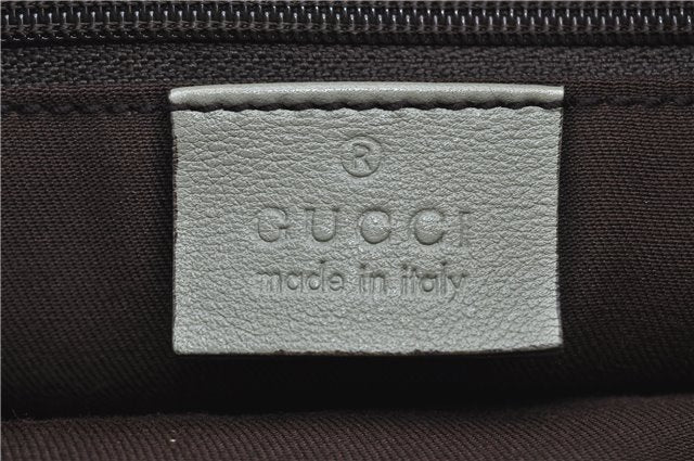 Authentic GUCCI Abbey Shoulder Hand Bag Purse Enamel 189833 Green H0034