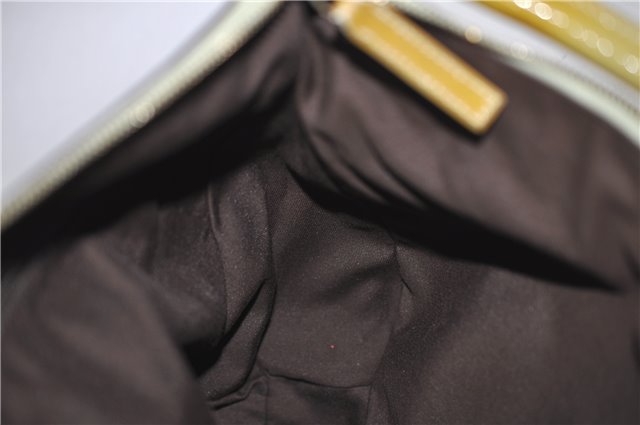 Authentic GUCCI Abbey Shoulder Hand Bag Purse Enamel 189833 Green H0034