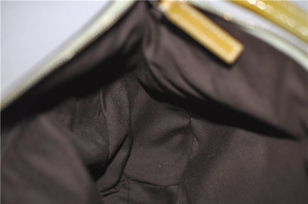 Authentic GUCCI Abbey Shoulder Hand Bag Purse Enamel 189833 Green H0034