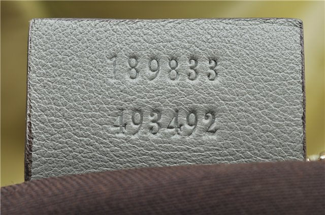 Authentic GUCCI Abbey Shoulder Hand Bag Purse Enamel 189833 Green H0034