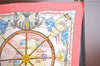 Authentic HERMES Pleats Scarf "iuc le vent" Silk Pink Box H0082