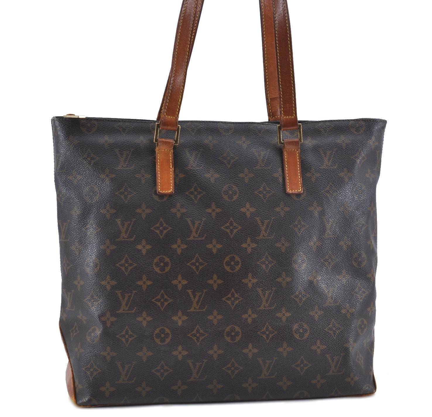 Authentic LOUIS VUITTON Monogram Cabas Mezzo Tote Bag M51151 LV H0088