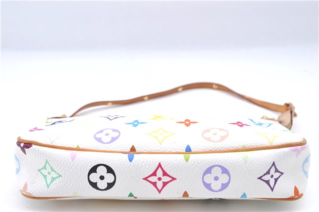 Louis Vuitton Monogram Multicolor Pochette Accessoires Pouch M92649 White H0406