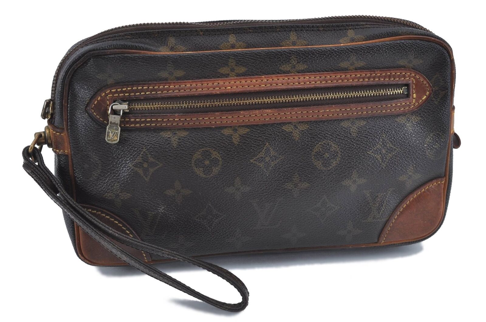 Auth LOUIS VUITTON Monogram Marly Dragonne GM Clutch Hand Bag M51825 Junk H0574