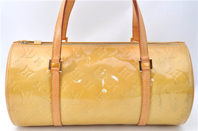 Authentic Louis Vuitton Vernis Bedford Hand Bag Yellow M91006 LV H0668