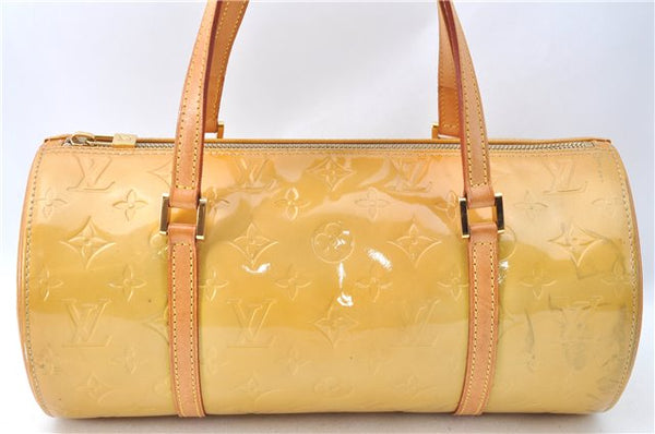 Authentic Louis Vuitton Vernis Bedford Hand Bag Yellow M91006 LV H0668