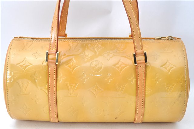 Authentic Louis Vuitton Vernis Bedford Hand Bag Yellow M91006 LV H0668