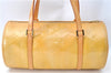 Authentic Louis Vuitton Vernis Bedford Hand Bag Yellow M91006 LV H0668