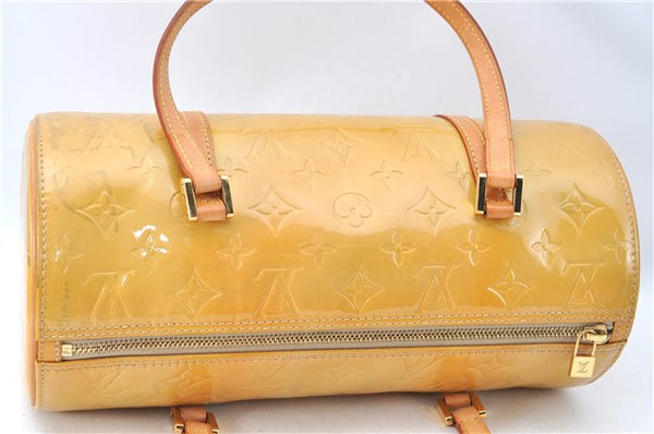 Authentic Louis Vuitton Vernis Bedford Hand Bag Yellow M91006 LV H0668