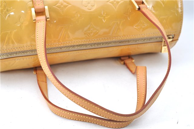 Authentic Louis Vuitton Vernis Bedford Hand Bag Yellow M91006 LV H0668