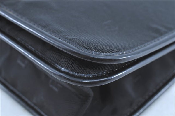 Authentic Christian Dior Shoulder Cross Body Bag Nylon Leather Black H0765