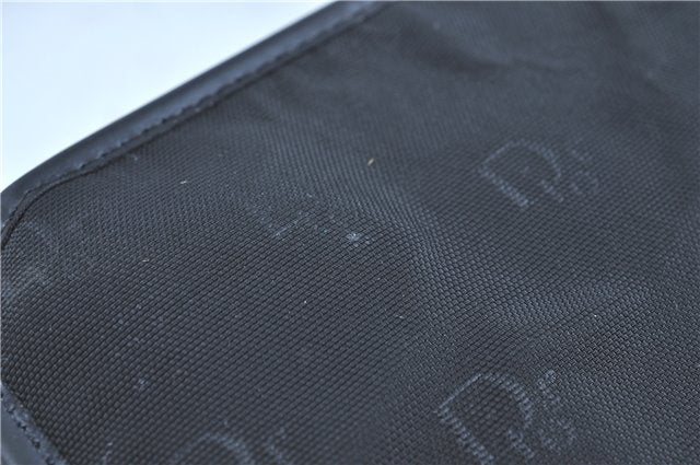 Authentic Christian Dior Shoulder Cross Body Bag Nylon Leather Black H0765