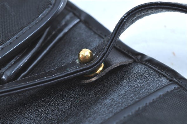 Authentic Christian Dior Shoulder Cross Body Bag Nylon Leather Black H0765