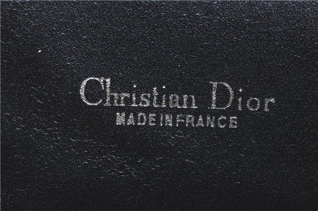 Authentic Christian Dior Shoulder Cross Body Bag Nylon Leather Black H0765